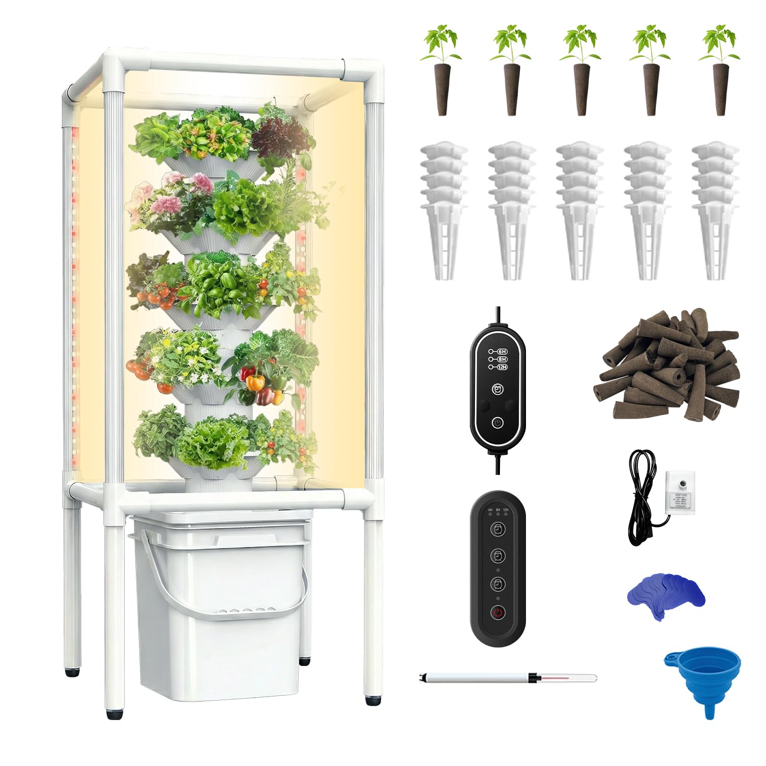 ₍ᐢ‥ᐢ₎ Amazon.com : SJZX Hydroponics Growing System, Hydroponic Tower